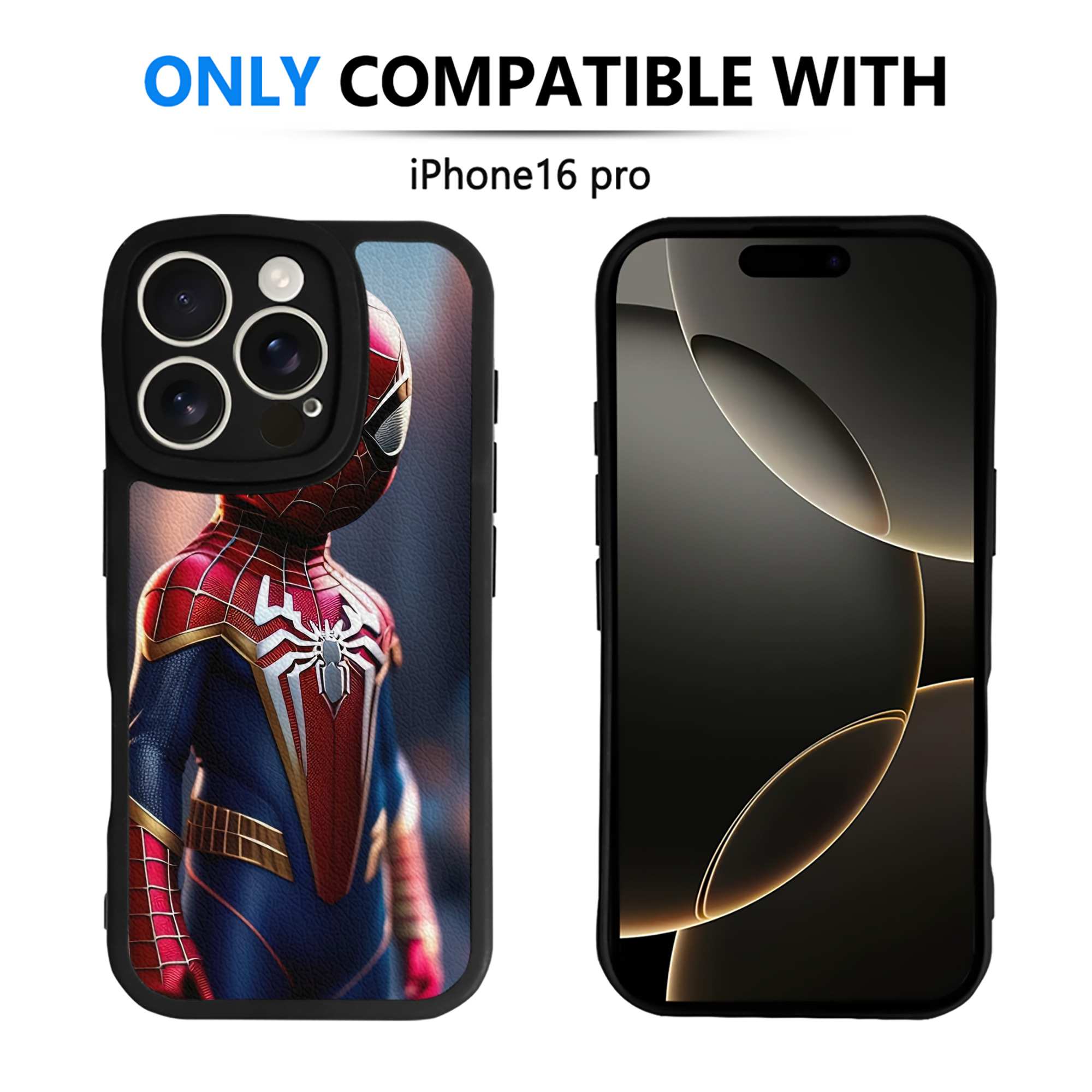 Spider Man スパイダーマン 【iPhone 16シリーズ対応】シリコンスマホケース（レザー調） 材質：シリコン
